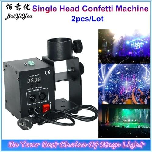 2x Single Head Confetti Streamer Machine DMX Control Confetti Spray Shooter Cannon Machine Celebration Festival Wedding Party