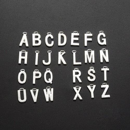 5 Set Tibetan Style Alphabet Pendants Letter A~Z Charms Pendant for jewelry making DIY Bracelet Necklace,26 Alphabet/set F80
