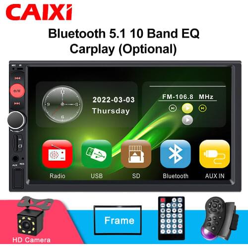 CAIXI 2 Din 7" HD Autoradio Car Radio Multimedia Video MP5 Player Touch Screen Auto audio Car phone Bluetooth Rear View Camer