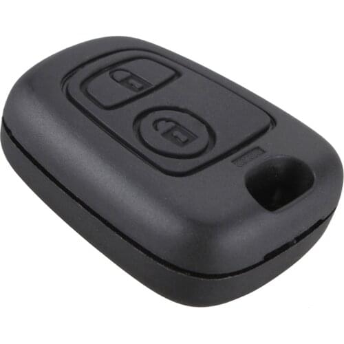 Black 2 Buttons Entry Replacement Car Auto Key Remote Fob Shell Case for PEUGEOT 106 107 206 207 307 406 407 Cars Vehicle