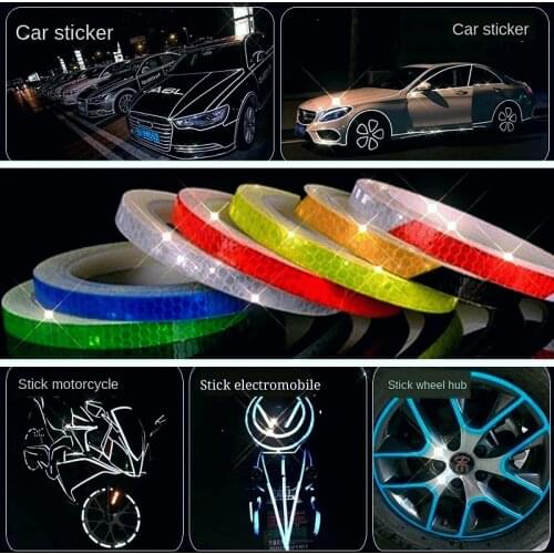 DIY Car Luminous Stickers 8Meters Reflective Tape Bike Motorbike Truck Night Light flash Warn Adhesive Glow Auto Accessories