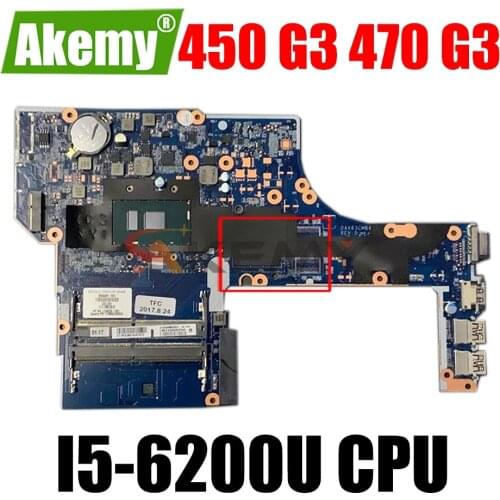 For HP Probook 450 G3 470 G3 Laptop Motherboard DAX63CMB6C0 DAX63CMB6D1 855672-601 855672-501 CPU I5-6200U DDR4 100% fully test
