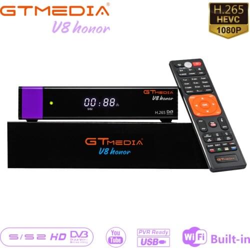 GTmedia Honor DVB-S2 Satellite Receiver Same As GTmedia v8 Nova GTmedia V9 Super support Free Satellite TV decoder Receptor