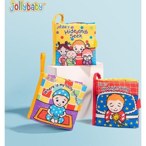 Jollybaby peekaboo series cloth book baby early education toy baby toy 0-1 year old cloth book educational toys learning