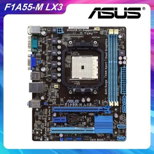 F1A55-M LX3 For ASUS Used PC Motherboard Socket FM1 DDR3 AMD A55M A55 USB 2.0 Original Desktop Mainboard