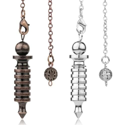 Metal Pendulum Dowsing Divination Reiki Healing Spiritual Amulet Pendule Pendant
