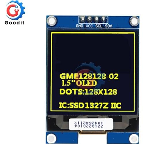1.5 inch OLED Module White/Yellow IIC SSD1327 Display Module 128X128 OLED LCD LED Display Module 1.5" OLED Module