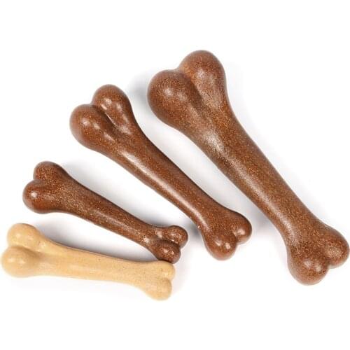 Indestructible Dog Bone Natural Non-Toxic Puppy Toys Molar Teeth Clean Dogs Bones Pet Chew Game Dental Care