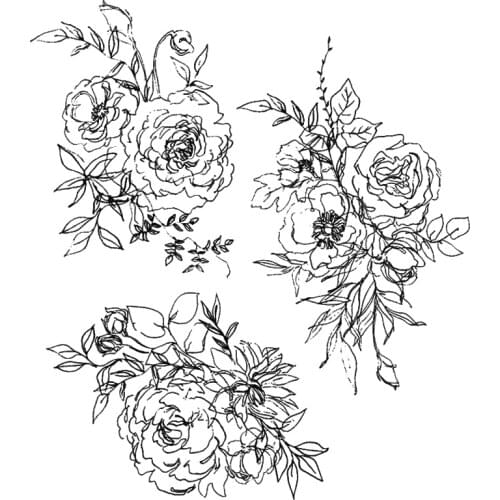 2021 New Retro Plant Rose Flower Leaf Pattern Clear Stamps For DIY Craft Making Greeting Card Scrapbooking No Metal Cutting Dies