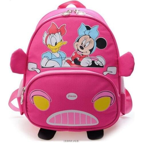 New Cartoon Backpack Minnie Mickey Print Schoolbag Kindergarten/Primary School Kids Bags Infantil Mochila For Baby Girls Boys