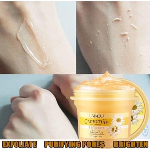 LAIKOU Chamomile Exfoliating Massage Cream Remove Dead Skin Mask skin Care Peeling Exfoliating Socks Whitening Beauty Cream