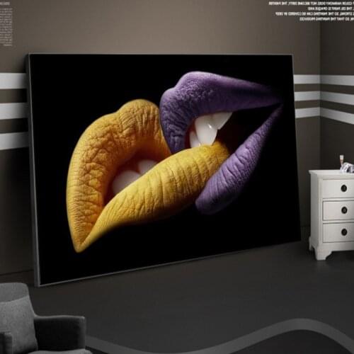 Sexy Lips Canvas Art Paintings On The Wall Posters And Prints Kiss Modern Wall Art Pictures For Living Room Wall Decor Cuadros