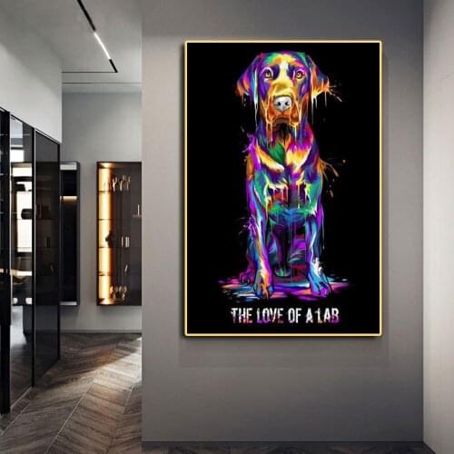 Animal Splash Graffiti German Pointer Poster Printing On Canvas Pop Art Painting Spaniel French Bulldog Print Picture Room Decor