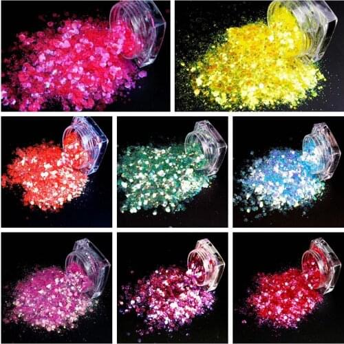 Mermaid Iridescent Glitter Mixed Sequins Colorful Paillette Glitter for Cosmetic Body Face Hair Make Up Nail Art Skin