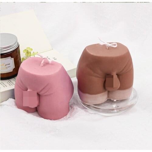 DIY Man Male Hip Body Silicone Mold 3D Candle Mold Aromatherapy Candle Gypsum Resin Food Silicone Mold Home Decoration