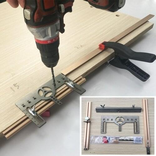 Door handle drilling template Drawer Wardrobe Handle drilling tool Extension Cupboard Hardware Jig Woodworking Punch tool