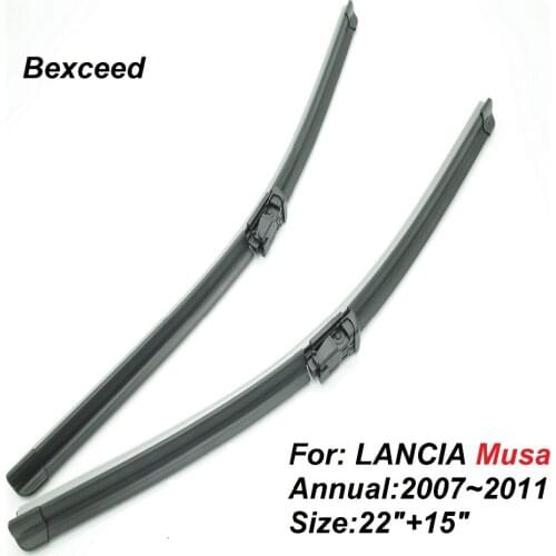 New Bexceed of 1 Pair(22"+15") High Quality Car windshield Special rubber wipers Blade for LANCIA Musa