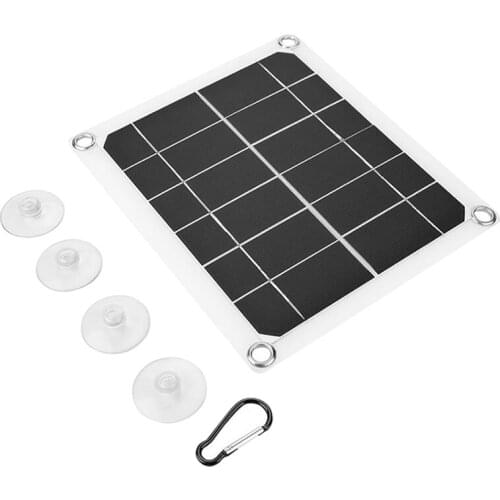 Solar Panel 10W Monocrystalline Silicon Dual USB Output Semi-Flexible Solar Panel Outdoor Power Bank
