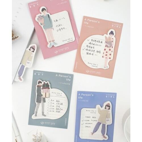 Person life sticky note memo pad(1pack)