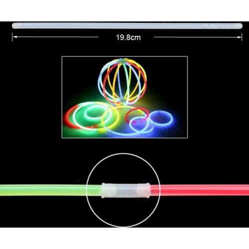 100 Pcs Party Fluorescence Light Glow Sticks Bracelets Necklaces Neon Wedding Party Stickers For Wedding Bright Colorful Light