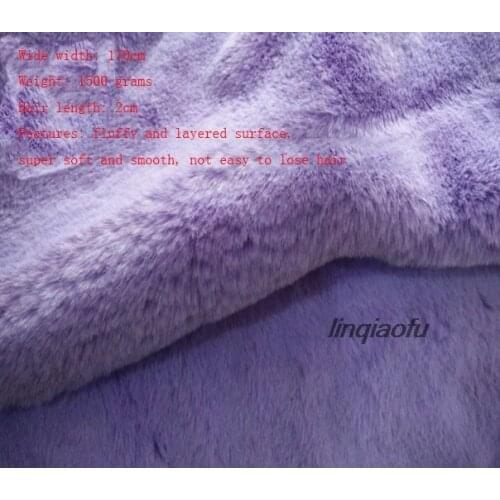 Finely braided high rabbit fur plush Faux fur fabric clothing DIY fabric