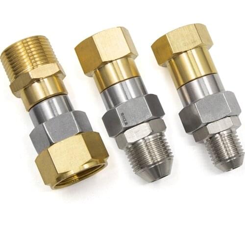 High pressure cleaning vehicle anti-entangling universal rotating nozzle joint stainless steel 3/8M14M18M2258280380