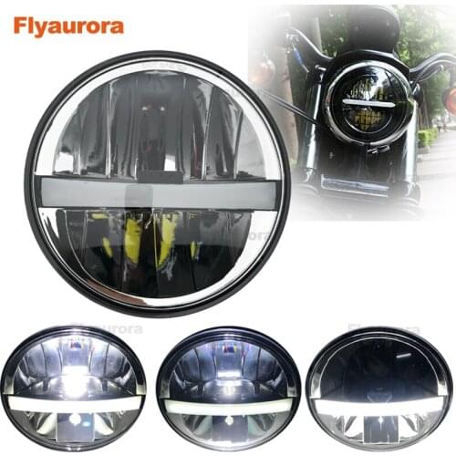 1pc 5-3/4" 5.75Inch Round LED Headlight High/Low Beam DRL Projector Motorcycle Motos Accessories