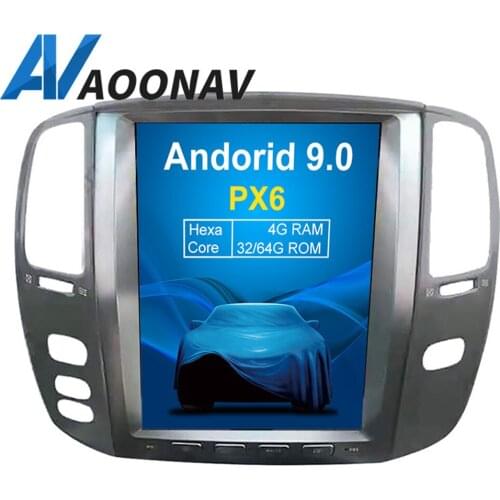 AOONAV 12.1 inch car GPS Radio navigation For-LEXUS LX470 2004-2006 DVD player vertical screen Android 9.0 support carplay