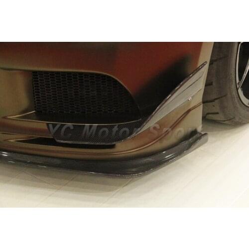 Car Accessories Carbon Fiber Mines Style Canard 2pcs Fit For 2008-2013 R35 GTR Top Racing Front Bumper(Only) Car-styling