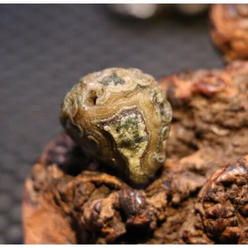 Big Treasure Talisman Power Cool Chinese Inner Mongolia Alashan Desert Agate Natural Eye Bead Amulet With A Hole Timestown D16d