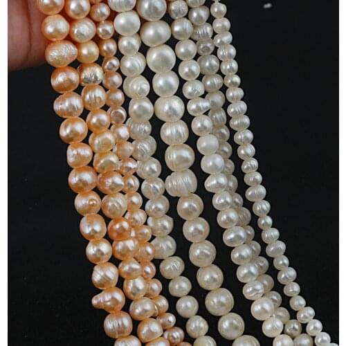 35.5CM Irregular Natural Freshwater Pearl Beads Punch Loose Spacer Beads For DIY Women Elegant Necklace Bracelet Jewelry Making