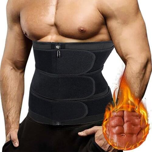 Long Torso Waist Trainer for Men Corset Slimming Belt Body Shaper Waist Cincher Neoprene Sauna Sweat Shapewear Fitness Strap