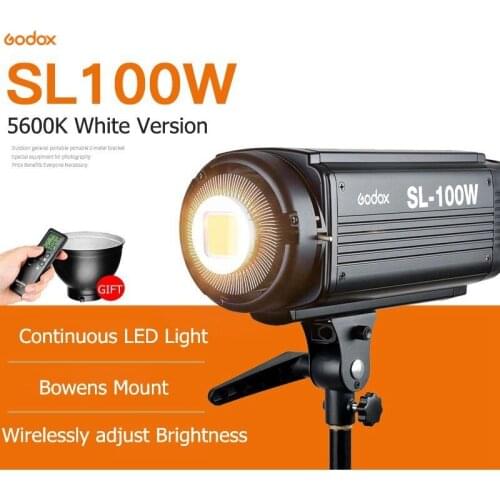 Godox SL-100W 100WS 5600K White Version LCD Panel LED Video Light Continuous Output Bowens Mount Studio Light
