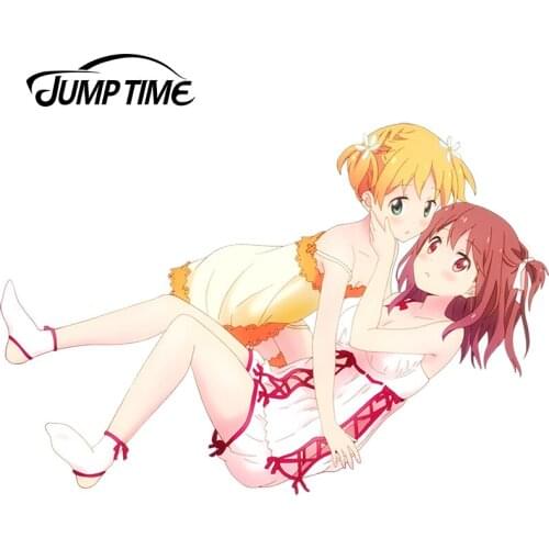 JumpTime 13cm x 8.7cm Car Styling Super Lovely Beauty Sakura Trick Anime JDM Window Decal 3D Car Sticker Accessories