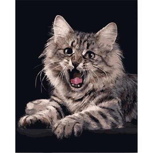 Love.Thanks Animal Diamont Painting Cat Diamond Painting 5D Embroidery Kit Diamond Embroidery Painting