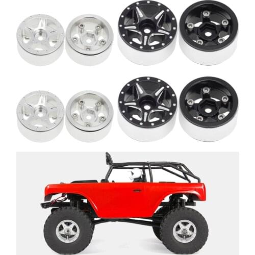 4x RC Wheel Hub Rim Set Fit for Axial SCX24 90081 1:24 RC Crawler Car Accs