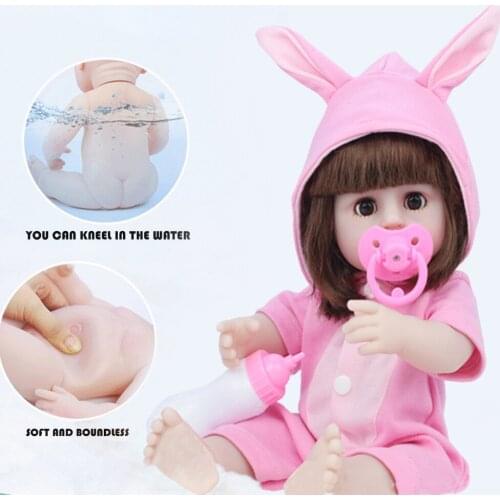 38cm Reborn Doll Lifelike Newborn Simulation Cute Baby Enamel Doll Children Educational Toy Kids Birthday Christmas Gift New 1pc