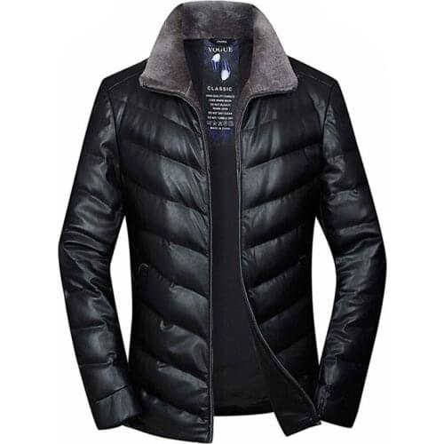 White Down Jacket New Men Winter Business Smart 100% Wool Collar Warm Parka Coat Waterproof Windproof