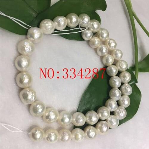 Natural freshwater pearls 10-11mm White Loose Beads 15inch