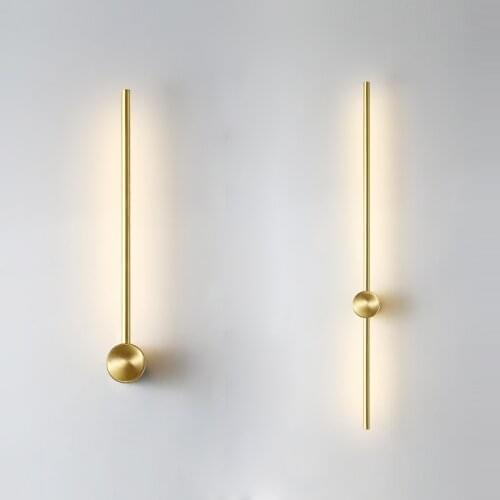 Nordic Led Creative Long Strip Minimalist Wall Lamp Bedroom Modern Wall Light Living Room Background Bedside Lamps with Switch