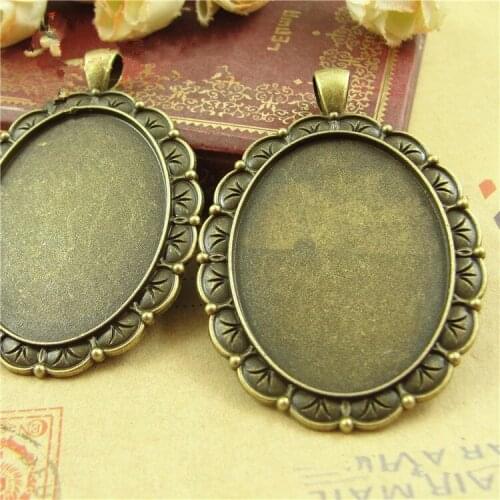 20Pcs/lot Big Lotus Leaf Cabochon Base 40*30MM Big Lotus Leaves Oval Cameo Base for Jewelry Making