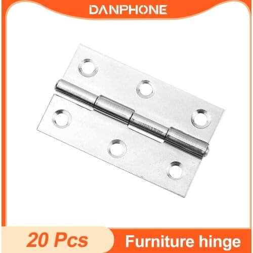 DANPHONE 1 Pcs Hinges Durable Furniture Home 6 Mounting Holes Stainless Steel Connector Door Window Cabinet Hardware Fittings