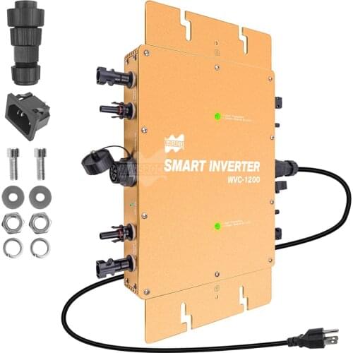 Mars Rock 1200W Solar Inverter Inversor MPPT Grid Tie 22-50V DC to AC 120V 230V Max 4 PCS 330W Solar Panel IP65