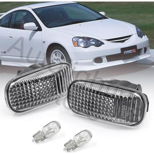 Clear Lens For Honda 02-06 Integra DC5 Acura RSX 01-09 Civic EP 03-07 Accord 01-06 CRV Side Marker Turn Signal OEM Halogen Light