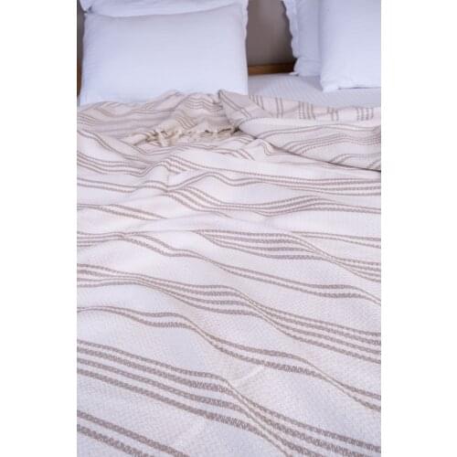 Turkish %100 Cotton Blanket, Throw Double Side Four Season Desing