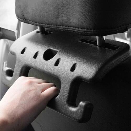 Universal Black Car Seat Back Safety Handle For Children Car Seat Back Hook Creative Interior Auto Bags Holder Accessories