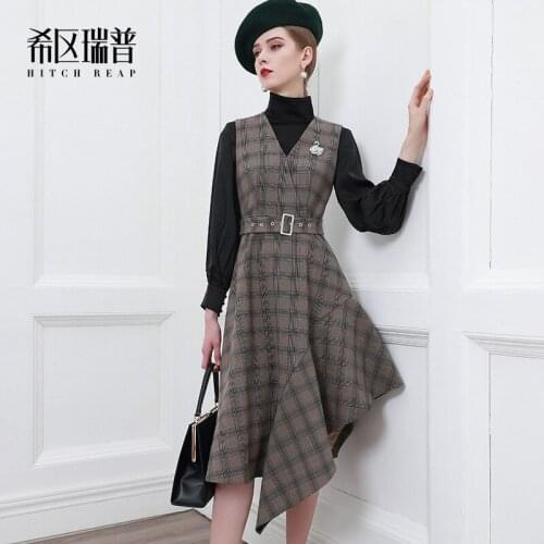 High End Celebrity Temperament Skirt ChildrenS Autumn Winter Dress 2020 New Fashion Plaid Vest Skirt