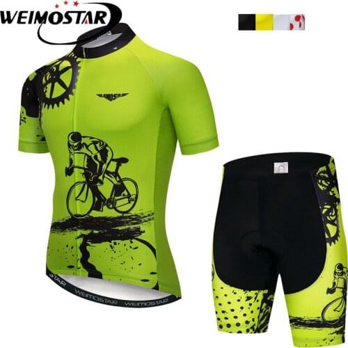 Weimostar Short Sleeve Cycling Jersey Mens Pro Team Bib Shorts Sets Bicycle Cycle Clothing Ropa Ciclismo Maillot Riding