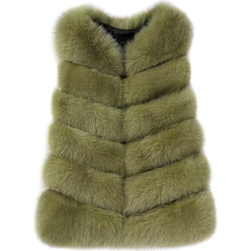 Fall Winter Women real fox fur warm o neck vest girl real fox fur splice cape shawl lady short jacket OMS681