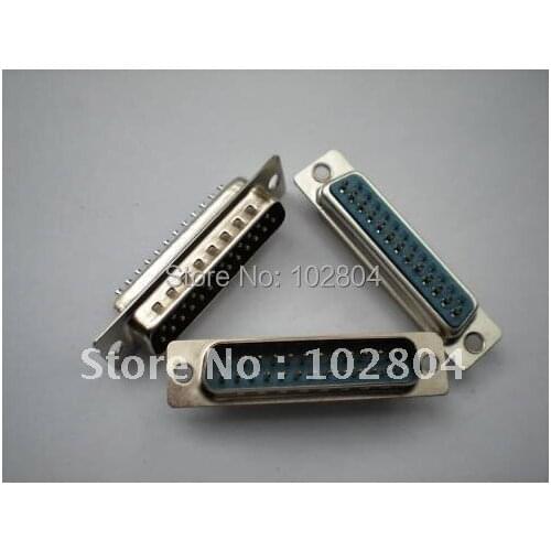 10 Pcs Per Lot D-sub Solder Connector Socket male 25 Pin